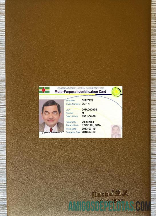 Eastern Caribbean States Multi Purpose Indentification Card olhar de foto frente amostra